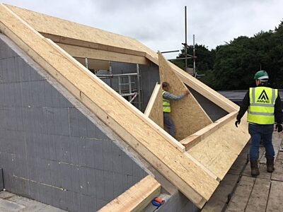 SIPs Roof on an ICF New Build, Manchester