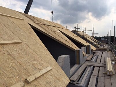 SIPs Roof on an ICF New Build, Manchester