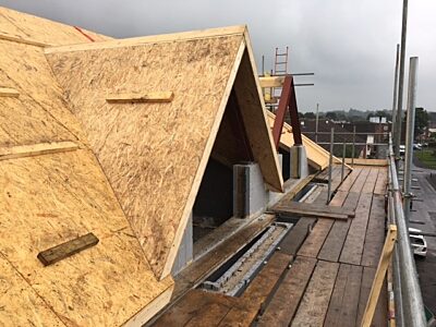 SIPs Roof on an ICF New Build, Manchester