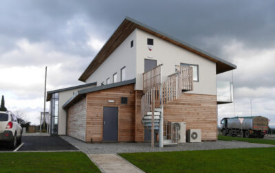 Photo: SIPs Mono-Pitched Offices, Exelby Services