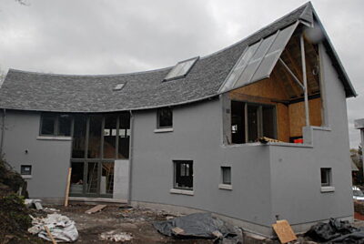 Curved SIPs House in Bridge of Weir, Scotland project photograph