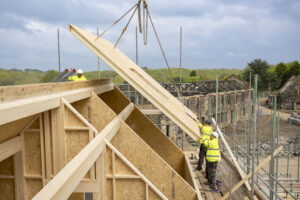 Photo: Work Begins on 1st Phase of Energy Efficient SIPs Homes at Mixed-Use Development in Adel, Leeds