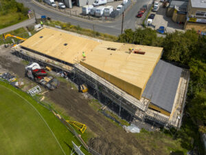 Photo: Skipton Community Sports Hub Takes Shape as SIPs Structure Completed