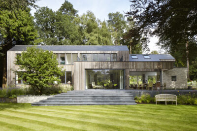 A photo from the SIPs build project titled 'SIPs House in the Woods'